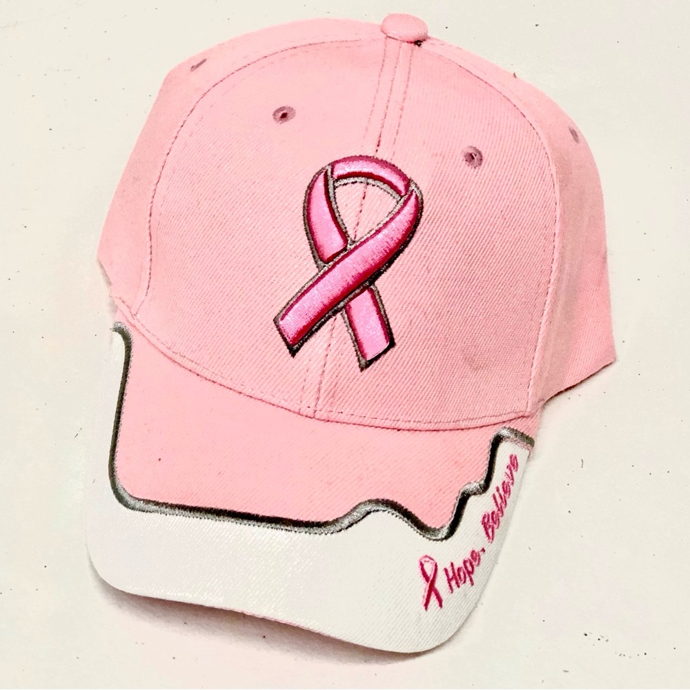 Pink Breast Cancer Awareness Ribbon Cap